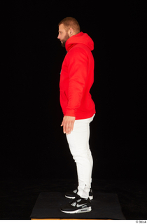  Dave black sneakers dressed red hoodie standing white pants whole body 0003.jpg